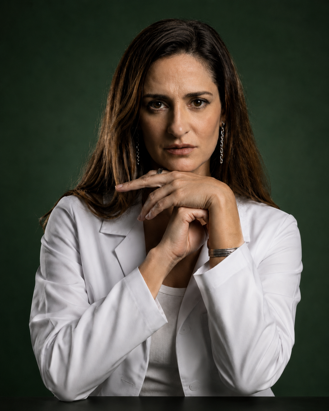 Farmacêutica em consulta humanizada